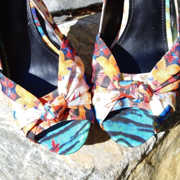 ALDO Multi Colour Slingback Heels - Picture 5 of 6